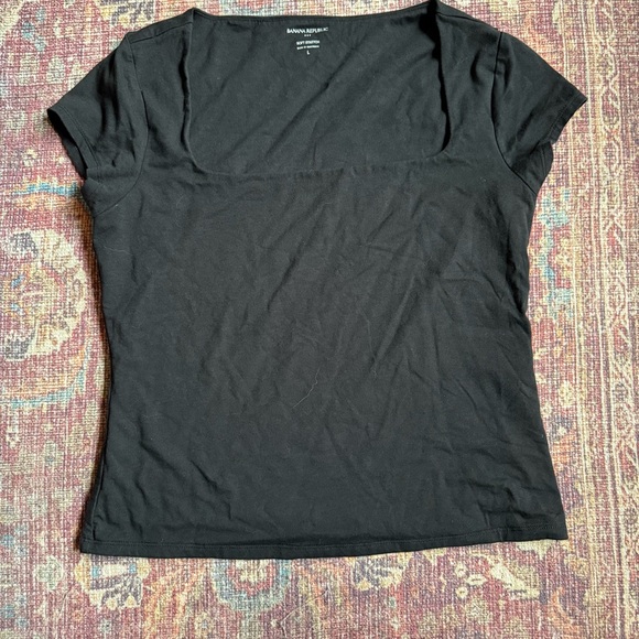 Banana Republic Tops - Banana Republic Large Square Neck Women's Top in Black soft stretch